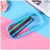 Duidelijke waterdichte PVC Pencil Bag Zipper Pouch voor schoolstudenten - Plastic opbergdoos Pen Case Mini