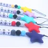 Chaîne de sucette pour bébé Perles en silicone Porte-clip factice Clips de sucette mignons Chaînes de sucette pour bébé Jouets à mâcher