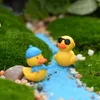 Mini 6pcs Traveling Ducks Decoration Supplies Creative Handicrafts Fairy Garden Moss Micro Landscape Ornaments Crafts Decorations