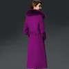 Autumn Winter Woolen Coat Women New 2019 Fashion Elegant Solid color Large size Woolen Jacket Women Fur collar Long Coat S451