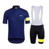 Équipe cyclisme à manches courtes Jersey Bib Shorts sets Sports Sports Outdoor Route Sports Cycle de vêtements pour hommes