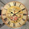 3D Vintage Wall Clock Silent Wood Clock Europe Style Large Wall Clocks Home Watch Time Kitchen Bedroom Living Room Home Decor