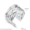 Network Popular European E American Fashion Mox Maglia con anello a piastra in argento 925, DSSR022 può mescolare molto il 10 pezzi