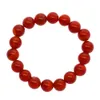 2019 Modeschmuck aus natürlichem Achatstein, 6–10 mm, kugelförmiges rotes Achat-Perlenarmband