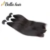 Bellahair البرازيلي بيرو عذراء الإنسان حزم الشعر 8 "-30" غير المجهزة مستقيم الإنسان لحمة الشعر التمديد ريمي الإنسان الشعر 3pcs / lot