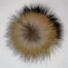 Natürliches Waschbärfell-Pompom-Zubehör, 13 cm, 15 cm, echte Pompons, Kugel, rund, individuelle Farben, schnelle Express-Lieferung