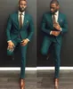 Grüner Slim-Fit-Herren-Business-Anzug (Jacke + Hose) Hübsche Herrenanzüge Hochzeitsanzüge Bräutigam Ebelz Maßgeschneidert