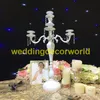 Atacado centrais de mesa de Casamento 5 braços branco candelabro alto decor159