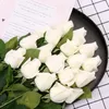 한 인공 장미 꽃 실크 리얼 터치 로즈는 결혼식 중앙 장식품 홈 파티 장식 꽃은 "21.26 줄기