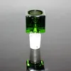 Dikke vierkante glazen kom voor bong waterpijpen Unieke kleurrijke mannelijke 18mm 14mm bongs stuk waterpijp bedwelmend roken accessoire kommen stukken groen zwart