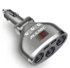 3 in 1 Dual USB Auto Sigarettenaansteker Socket Splitter Plug 3 Sigarettenaansteker Auto USB Voltage Monitor voor Smartphone