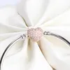 NUEVO Rose Gold Heart CZ Diamond Bangle Bracelet Set Caja original para Pandora 925 Sterling Silver Mujeres Pulseras de boda Accesorios de joyería