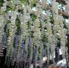 Glamorösa bröllopsidéer Elegant artifical Silk Flower Wisteria Vine Decorations 3 gafflar per bit mer kvantitet vackrare