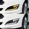 1 jeu de feux de jour LED pour Ford Fiesta 2013 2014 2015 2016, couvercle de phare antibrouillard DRL, clignotant jaune, Lights1016838