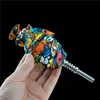 Grenade Silicone Neaktar Collector Kits Smoke Silicon med rostfritt stål Tips Dabber Handrör Oljeriggar Vattenrör