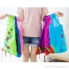 Strawberry Folding Shopping Bags 11 Colors Home Storage Bag Reusable Grocery Tote Bag Portable Folding Shopping Convenient Pouch BH2190 TQQ