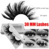 100% Real Mink Cabelo Lashes 25mm-30mm 5D Cílios Vison Macio Natural Grosso Cruz Handmade Longo Dramático 3D Cílios Falsos com Caixa de Embalagem