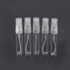 Siyah Beyaz Kapaklar 2ml 3ml 5ml 10ml Atomizer Doldurulabilir Küçük Cam Sprey Parfüm Şişe Mini Cam Flakon Aromatik Boş Kokusu Şişe