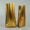 6.5x22cm 100pcs / матовое золото алюминиевой фольги Oragan сумка, Скучный Golden Aluminized Майларовые Macaroons хранения продуктов Sack Side Fold, Heat Seal Sack