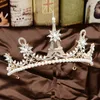 Fashion Eiffel Tower Crystal Diademi e corone Nuziale strass Wedding Hair Jewelry Per le donne Principessa Diadema Sposa ornamenti per capelli