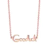 Ny Fashion Rose Gold Plated Gift Good Luck Pendant Halsband Till Salu