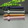 Novo colorido 2 rodas de vidro de vidro de vidro de vidro Bongud ￡gua de ￡gua moedor de unhas de tit￢nio, bolhas de vidro para fumar coloras de mistura de cachimbo
