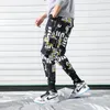 Mode Hip Hip Hosen Cargo-Harem Hose Männer Taschen Streetwear Print Harajuku Casual Overalls Männlichen Jogger Sweatpant Hosen