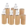 5ml Bamboo Empty Refillable Roll On Bottles Steel Roller Ball with Cap, for Aromatherapy Perfumes Essential Oils Lip Gloss