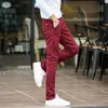 Erkek Moda Streç İnce Casual Elbise Chino Pantolon Iş Pantolon Kırmızı Siyah Mavi Haki 28 29 30 31 32 33 36 38 MX190902