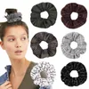 Scrunchie Hairband Plaid Wollen Haar Touw Elastische Haarbanden Vintage Paardenstaart Houder Winter Scrunchies Haaraccessoires 17 Designs DW4761