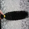 Afro Kinky Curly I Wskazówka Przedłużanie Włosów 100g / Nici Kerowanie Remy Hair Mongolian Kinky Kręcone włosy