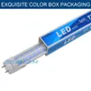 T8 LED Tube Light, 36W (80 watt ekvivalent), 6000K kall vit, klart lock, dubbeldämpad, G13 bas, ballast bypass - 25 pack