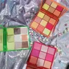 In voorraad Nieuwste schoonheidsmerk Neon 9 kleuren Shimmer oogschaduw Make-up oogschaduw met 3 stijlen en hoge kwaliteit