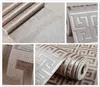 Vente chaude grecque clé treillis moderne géométrique papier peint hôtel étude fond mur PVC salle de bains papier peint imperméable