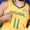 Team National Basketball Jersey Brasil 50 Bruno CABOCLO 10 Alex GARCIA 19 Leandrinho BARBOSA 5 Rafa LUZ Yago MATEUS LIMA LOUZAD Men