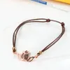 Simple Flower buds to be opened temperament Bracelet Charms Adjustable Rope Strand Bangle Women Girls Jewelry