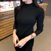 8 colors Autumn Women lady sweater high elastic Solid Turtleneck sweater women slim sexy tight Bottoming Knitted Pullovers