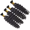 8A Brazilian Deep Wave Hair Bulk 3pcs Lot No Seft Human Hair Bulk for Thording Hair Products DHL 272S
