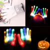 Gants lumineux LED colorés, lumière Rave, éclairage des doigts, gants clignotants, unisexe, squelette, fournitures de fête lumineuses