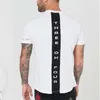 Nowa letnia koszula dla męskie bawełniane siłownia fitness mężczyźni koszulka marki odzież sportowa t shirt męski wydrukować krótki rękaw działa t shirt