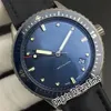 New ZF Fifty Fathoms Bathyscaphe 5000-0240-O52A A1315 Automatic Mens Watch Ceramic Blue Dial On Blue Sail-canvas Strap Best Edition Puretime