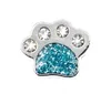 Hurtownie 100 Sztuk / partia 8mm Rhinestones Paw Slide Charm, Fit dla DIY 8mm Bransoletka Nadgarstek Moda Biżuteria