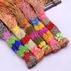 100pcs / set meninas pulseira colorida linha de mão-tecidos Handmade Bracelet Jóias bom desejo for Kids Homens Mulheres presente HHA601