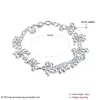 Heißer Verkauf bestes Geschenk 925 Silber Soo Trauben Hängeleuchte Bracele DFMCH085, Marke 925 Sterling Silber vergoldete Kettenglieder-Edelsteinarmbänder