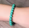 10mm natursten grön turkos armband runda pärlor armband material män kvinnor kristall Guartz ädelsten smycken kärlek energi gåva