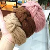 Multicolor wollen gebreide hoofdband vrouwen knoop breien haarband mode haaraccessoires cadeau voor liefde vriendin hoge kwaliteit