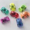 Mini Kinderen Speelgoed Trek Auto Transparent Racing Toy Snoep Kleur Back Racing Plastic Trek Auto Pasen Egg Filler Leuk Car Toys