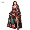 Afrikaanse jurken voor vrouwen lange mouwen Slip Party Jurken Plus Size Bazin Riche 6XL Dashiki Print Afrikaanse kleding BRW WY1395