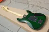 Guitare électrique à corps vert brillant pour gaucher avec pont Tremolo, matériel doré, touche en érable, peut être personnalisée