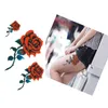 Sexy Rote Rose Design Frauen Wasserdichte Körper Arm Kunst Temporäre Tattoos Aufkleber Bein Blume Gefälschte Tattoo Hülse Papier Tipps Tools8322798